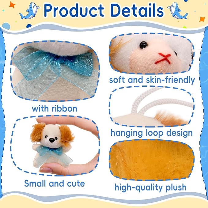 48 Pack Small Stuffed Animals Bulk Gifts for Kids (2.3/2"-2.5/3.5" Each), Party Favors Toys for Girls, Easter Basket Stuffers Christmas Stocking Plushies (48PCS)