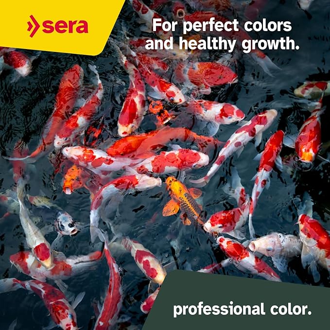 sera Koi Professional Color 4.8lb | Spirulina & Haematococcus Algae for Vibrant Colors and Ideal Growth | Co-Extrusion Technology for Optimal Health | Floats for Year-Round Feeding Above 46°F