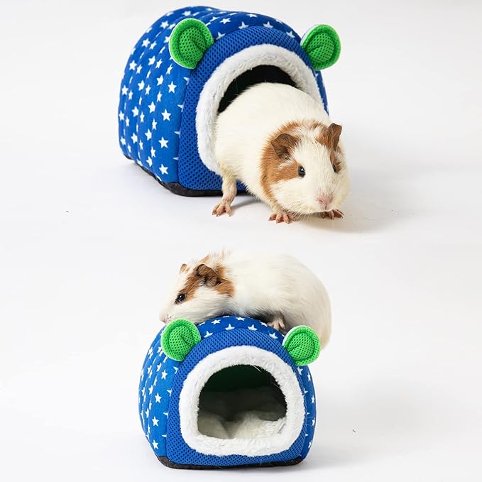 Avaner Guinea Pig Bed 2 Pack, Hamster Bed House, Guinea Pig Huts