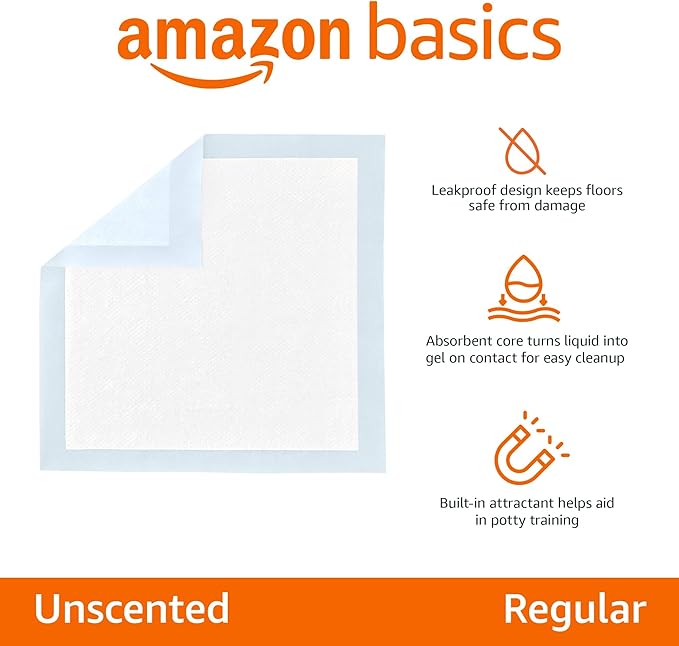 Amazon Basics Basic Disposable Dog Training Pads 30 Pack