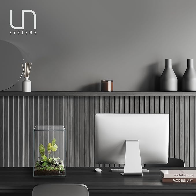 Ultum Nature Systems Prism Rimless Aquarium - Low Iron Glass, Cube With Mitered Lid, Tall Fish Tank, Multi-Purpose Vertical Nano Tank for Home & Office - UNS Prism, 20TM