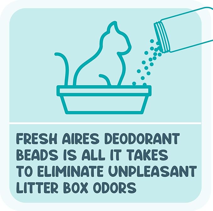 Cat Deodorant Beads - Green Apple Scent, Low-Dust & Non Toxic Litter Box, Superior Odor Control, Pet Safe Kitty Litter Deodorizer - Cat Litter Scent Deodorizer for Cleaner Air