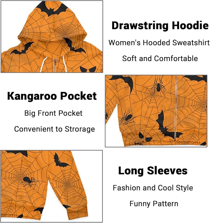 Womens Zip Front Plaid Sweatshirts Print Hoodie Fall Jackets Long Sleeve Casual Drawstring Clothes