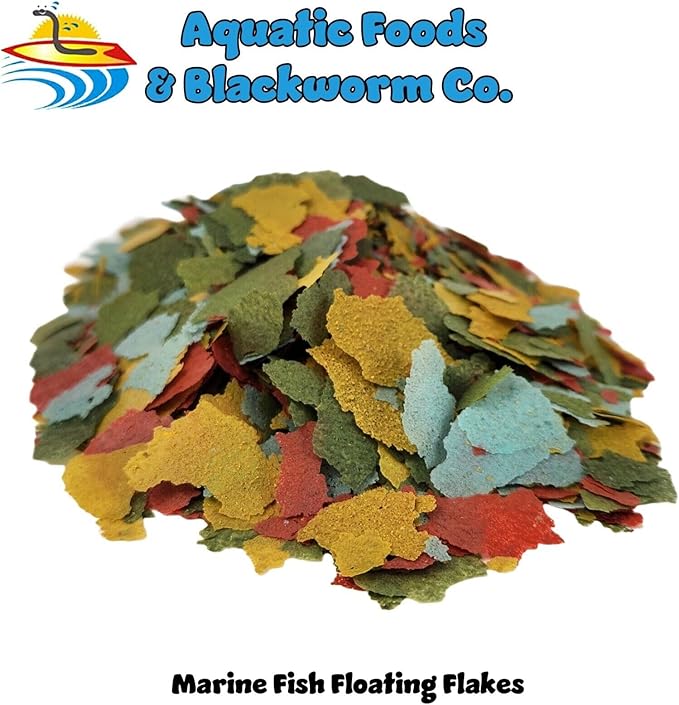 Aquatic Foods Inc. Marine Fish Flakes of Red & Green Algae, Seaweeds for Tangs, Butterflies, Angelfish, Anthias, Clown Fish, Damsels...WL…3-lbs Poly Bag