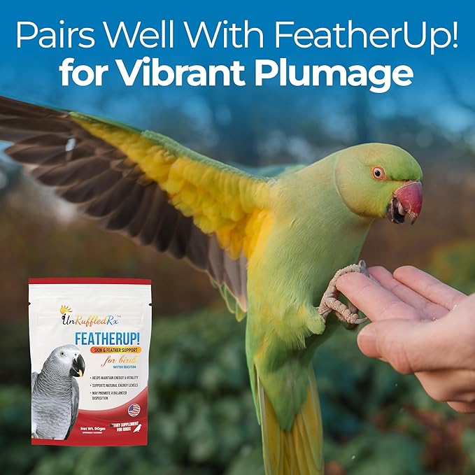 UnRuffledRx™ Aloe Vera Bird Spray for Birds (Pack of 2)- Daily Relief for Itchy, Dry Skin - 8oz in Each Pack Bird Bath Mist - Safe if Ingested, Natural, Odor-Free, Made in USA