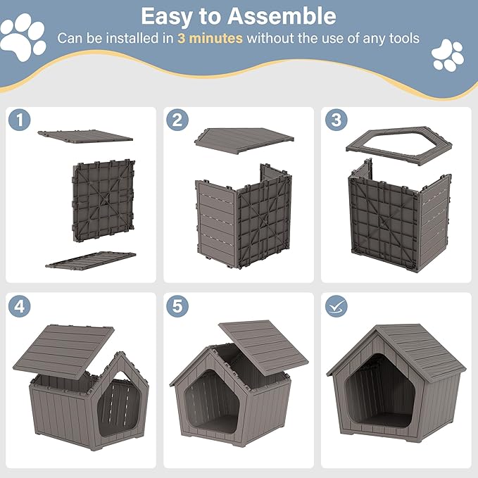 Outdoor Cat House Weatherproof, Clawsable Cat Houses for Outdoor Indoor Cats, Feral Outside Cats House Weatherproof, Resin Insulated Material, Air Holes Easy to Clean and Install, Coffee