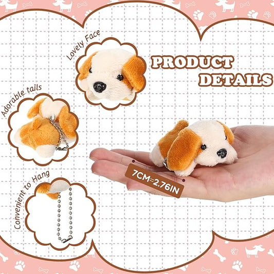 Sosation 20 Pcs Mini Dog Plush Stuffed Animal Bulk Small Dog Stuffed Animal Christmas Party Gift Soft Puppy Toy for Kids Student Goodie Bag Fillers Baby Shower Birthday Carnival Prize