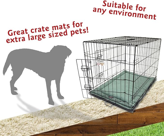Majestic Pet Orthopedic Memory Foam Dog Crate Mat - Plush Pet Bed Pad for Crates & Kennels | USA Crafted | 48"x30" Villa Azure