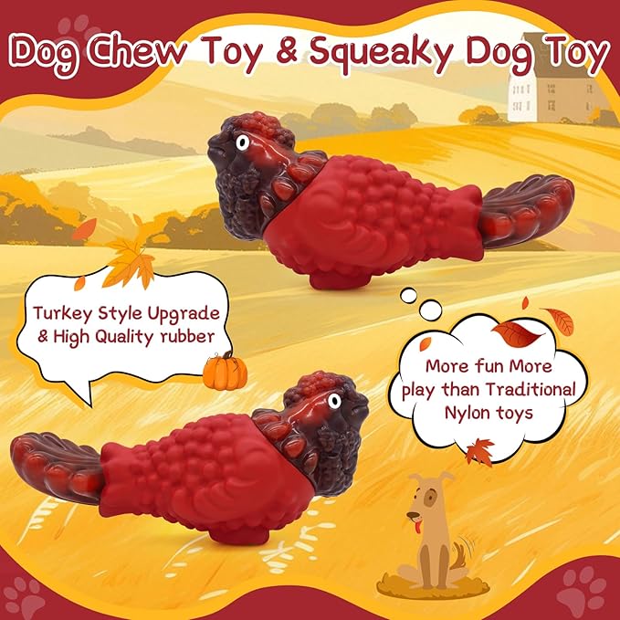 WinTour Dog Chew Toys for Large Breed Aggressive Chewers - Tough, Indestructible Balls with Squeaky - Super Chewer Toys for Large Dogs