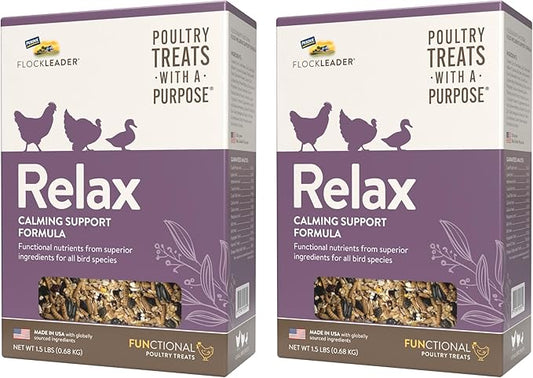 Relax, Functional Poultry Treats for Calming Support, 1.5 lb (Pack of 2)