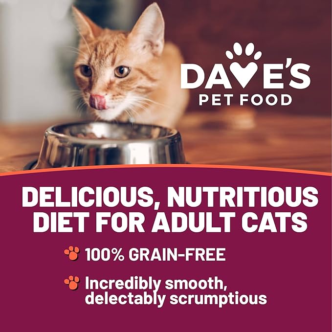 Dave's Pet Food Grain Free Wet Cat Food (95% Chicken & Chicken Liver Pate), Made in Canada Naturally Healthy Canned Cat Food, Added Vitamins & Minerals, Wheat & Gluten-Free, 5.5 oz (24 Pack)
