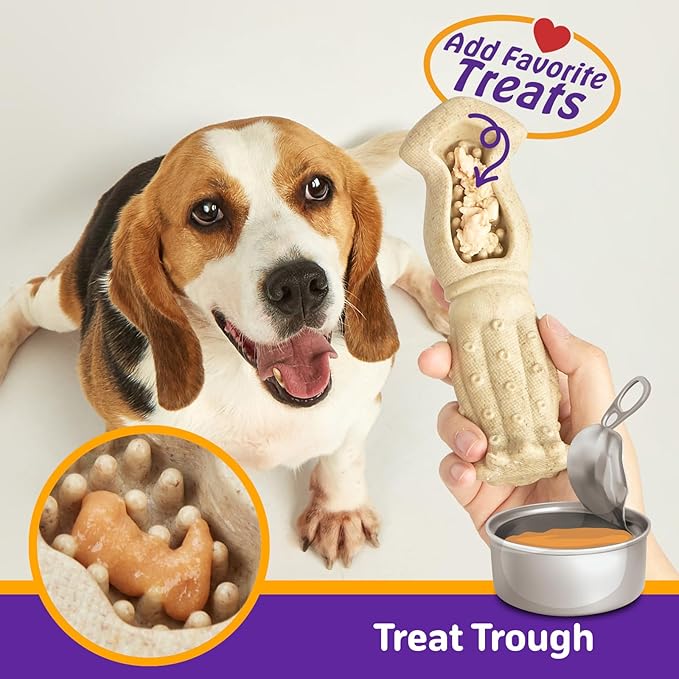Tough Dog Toys for Aggressive Chewers, 1 Pack Indestructible Chew Toys, Nylon Dog Chew Toys for Large Medium Small Breed, Wood Color Cuttlefish