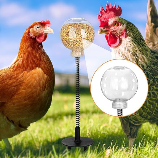Chicken Peck Toy, Interactive Slow Feed Release Toy for Your Flock, Chicken Slow Feeder for Hens Poultry Birds Entertained(2 Pack)