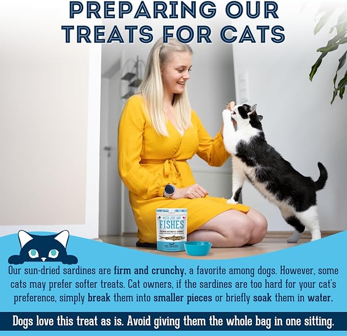 Sardines for Dogs & Sardines for Cats (3.17 oz, Pack of 1) - Dehydrated Single Ingredient Dog Treats - All Natural Dog Treats, Grain Free – Dog Training Treats