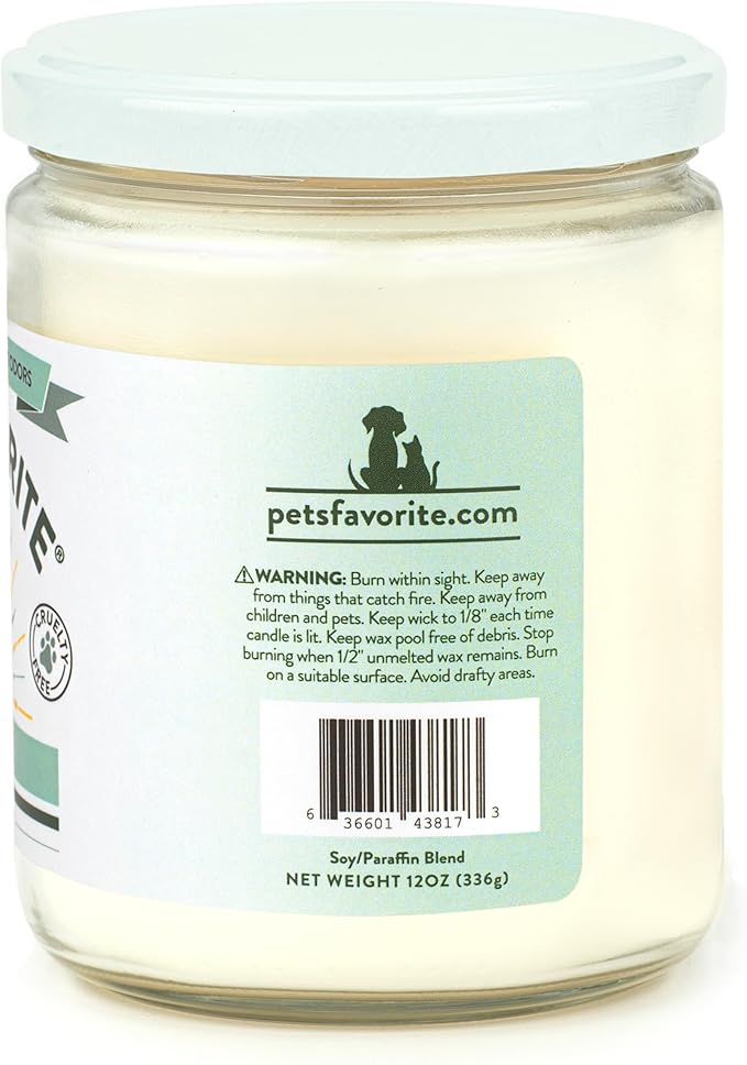 Pet's Favorite Pet Odor Candle, Clean Burning, Long Lasting Scented Candles with a Cotton Wick. (Forest Pine, Pack of 1)