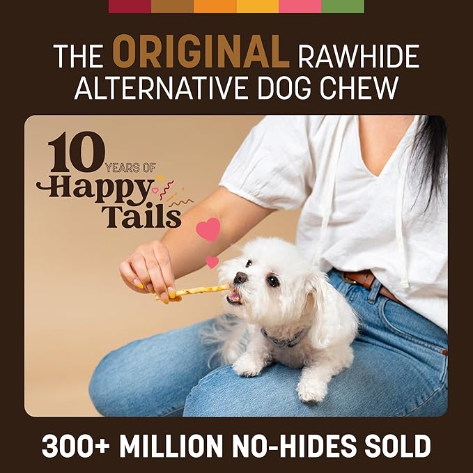 Earth Animal No-Hide Stix Venison Recipe Natural Rawhide Alternative Dog & Cat Chews - 80 Count Extra Value Pack