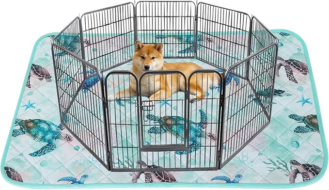 IEUUMLER Washable Pee Pads for Dogs, 2 Pack Reusable Waterproof Puppy Pads, Non-Slip Super Absorbent Dog Training Pad for Playpen Crate Bed EU012