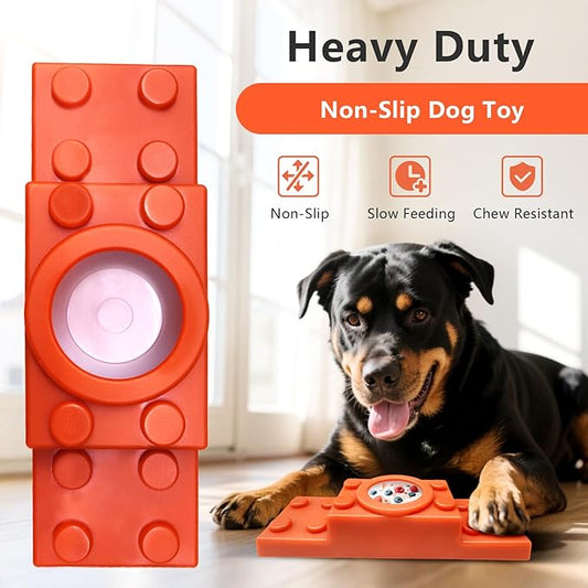 Non-Slip Frozen Dog Treat Holder - Frozen Treat Dispensing Dog Toy with Reusable Cup & Lid - Dogs Chew Toy for Small Medium Large Dogs, Easy to Clean Less Mess and Keep Your House Cleaning