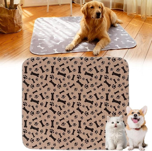 Puppy Pads with pheromones, 2026 Upgraded Washable Puppy Pads for Dogs & Cats, Pee Pad - Leak & Odor Waterproof, Non-Slip Base, Easy to Clean & Reusable (Brown-B, M: 27.6" × 31.5")