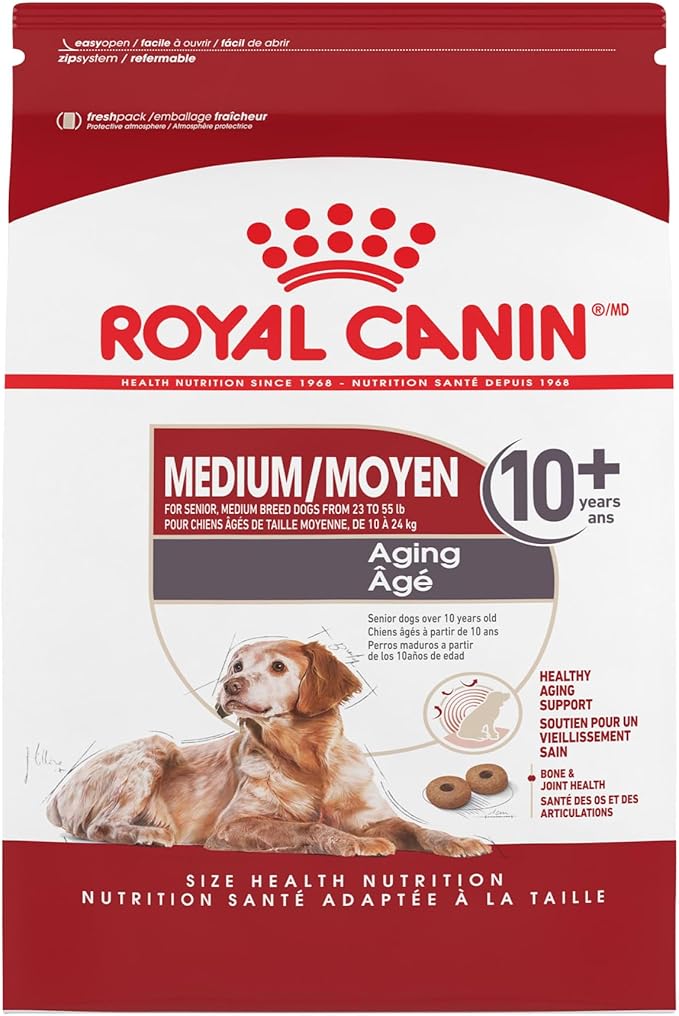 Royal Canin Medium Aging 10+ Senior Dry Dog Food, 30 lb bag