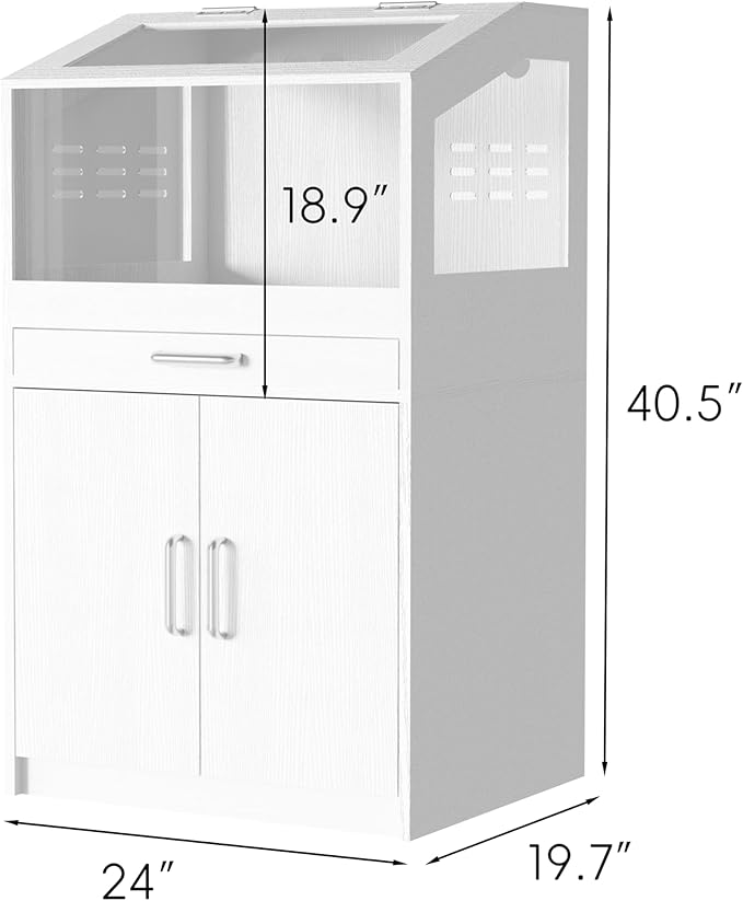 Hamster Cage with Storage Cabinet,Hamster Cag for Small Animals, Large Hamster Cage and Habitat with Easy View Acrylic Panels for Hamster, Rabbit, Hedgehog (24"x19"x40")