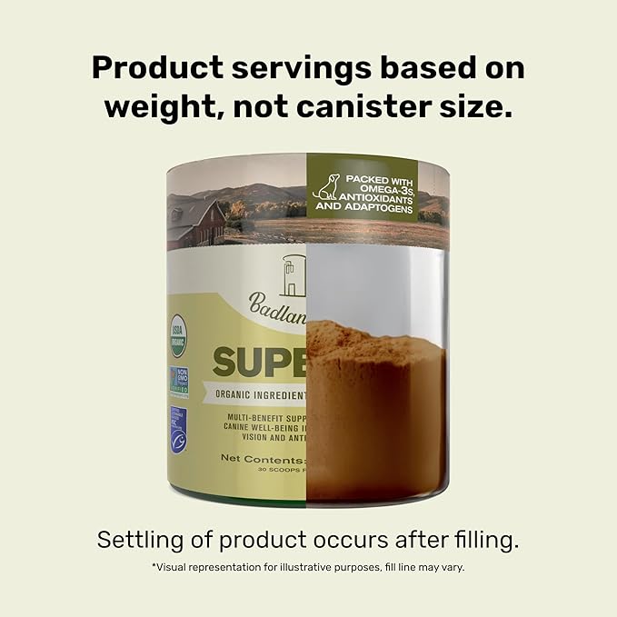 Super20 Canine Supplement Organic Ingredients Multi-Benefit Supplement, Ashwagandha, Help w/Canine Well-Being, Heart, Joint, Vision, Antioxidant Support by Katherine Heigl (30 scoops)