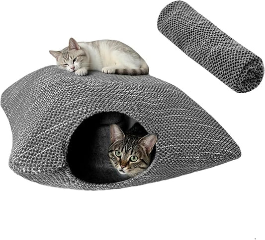 Peekaboo Cat Cave Small Square Tunnel pet House, Comes with Two Protective Covers as a Gift