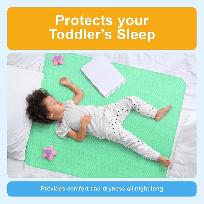 GREEN LIFESTYLE® Washable Underpads - Heavy Absorbency Reusable Bedwetting Incontinence Pads for Kids, Adults, Elderly, and Pets - Toddler Mattress Pads for Bed, Sofa, Floor (Pack of 2 - 48x48)