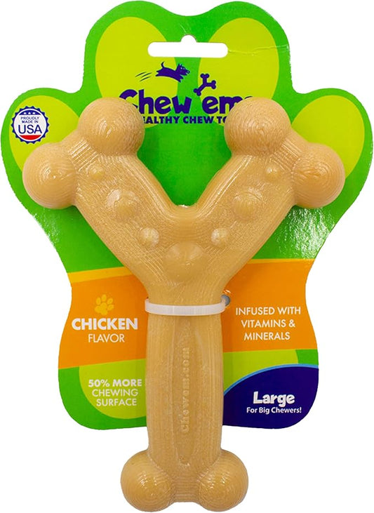 Chew'ems Durable Chewy Dog Toys | Long-Lasting & Flavorful Chew Dog Toys, Large Dog Breeds | Large Dogs, Chicken-Flavored