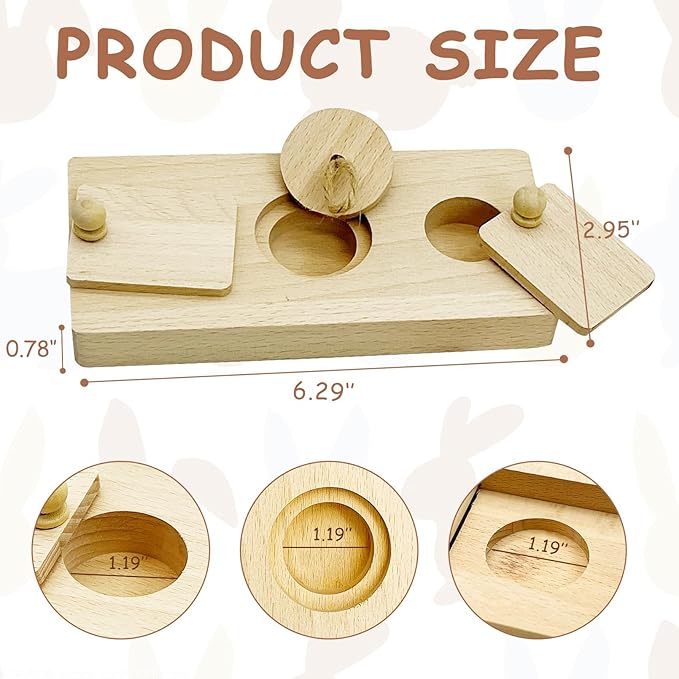 Hamiledyi Guinea Pig Foraging Toys Interactive Wooden Rabbit Toys Sniff n' Snack Rabbit Treats Bunny Toys Interactive Hide Treats Puzzle Snuffle Game for Rabbit Chinchilla Bunny Rats Gerbils (2 Sets)
