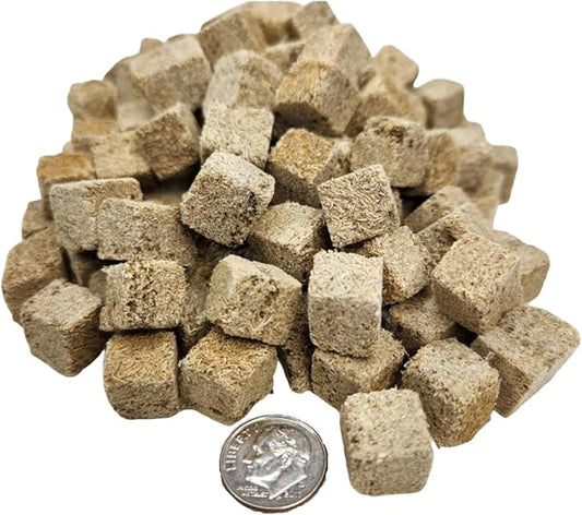 Aquatic Foods Inc. Tubifex Worms-Freeze Dried Floating Tubifex Worm Cubes for All Tropical Fish, Marine Fish, Discus, Cichlids, Koi & Pond Fish, Turtlesh…6oz Med Jar
