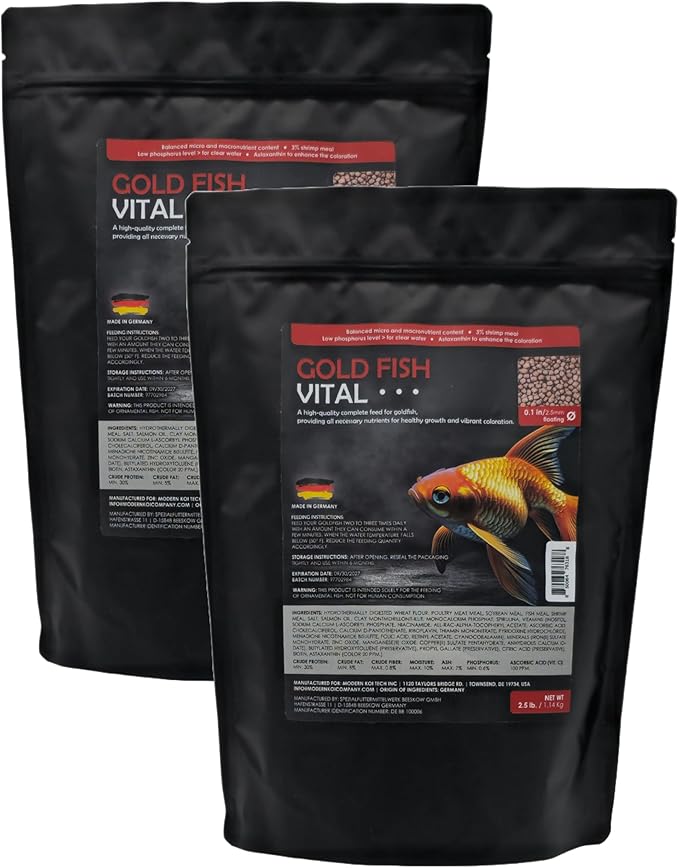 Koi Vital Goldfish Fish Food (2 Pack 2.5lb)