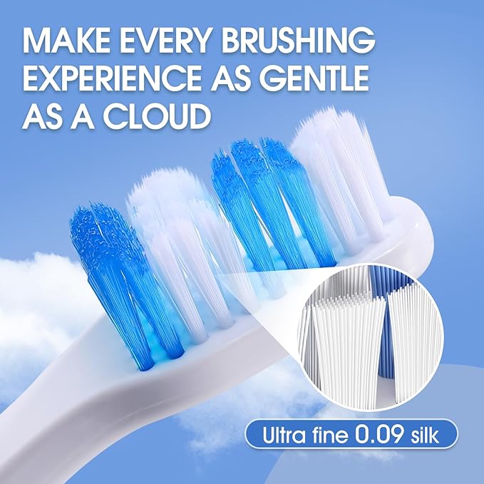 Dog Toothbrush – Newly Upgraded Dual-Head Design with 60° Wavy Bristles – Gently Surrounds Teeth for Deep Cleaning and Plaque Removal – Non-Slip Handle, Ideal for Daily Pet Dental Care (Blue, 1-Pack)