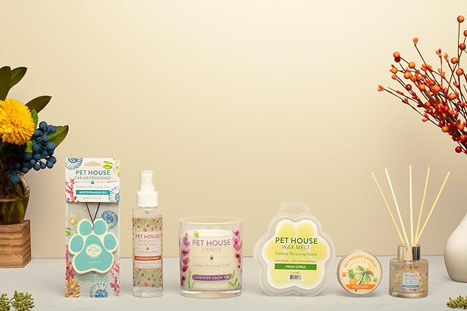 One Fur All Pet House Christmas Candles, Long Lasting, Clean Burning, Soy Wax Scented Candles for Pet Odor, Winter Fig