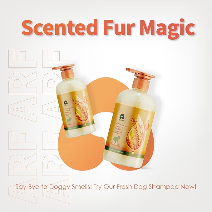 Arf Arf Odor Control Dog Shampoo - Advanced Deodorizing Formula for Smelly Dogs with Soothing Hydrolyzed Oat Protein for Dry, Itchy Skin Relief - Long Lasting Fresh Scent - Pro Grooming Results - 16oz