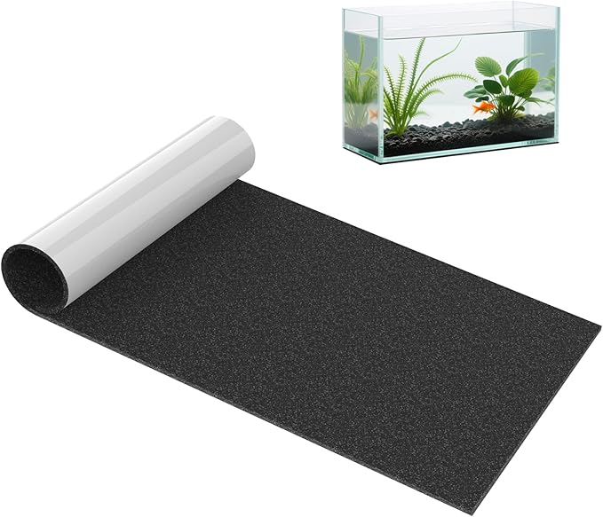 22×13 in Aquarium Leveling Mat for Fish Tank Under Tank Foam, 6mm Thick with Adhesive Backing Aquarium Mat Easy to Cut to Protect The Bottom of The Water Stable and Shockproof