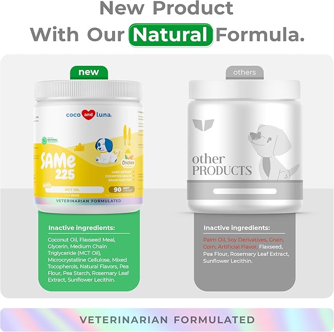 Same for Dogs - 90 Soft Chews - S-Adenosyl-L-Methionine, Liver Supplement - Brain Health, Promotes Cognitive Support, Liver Support (Same Soft Chews)
