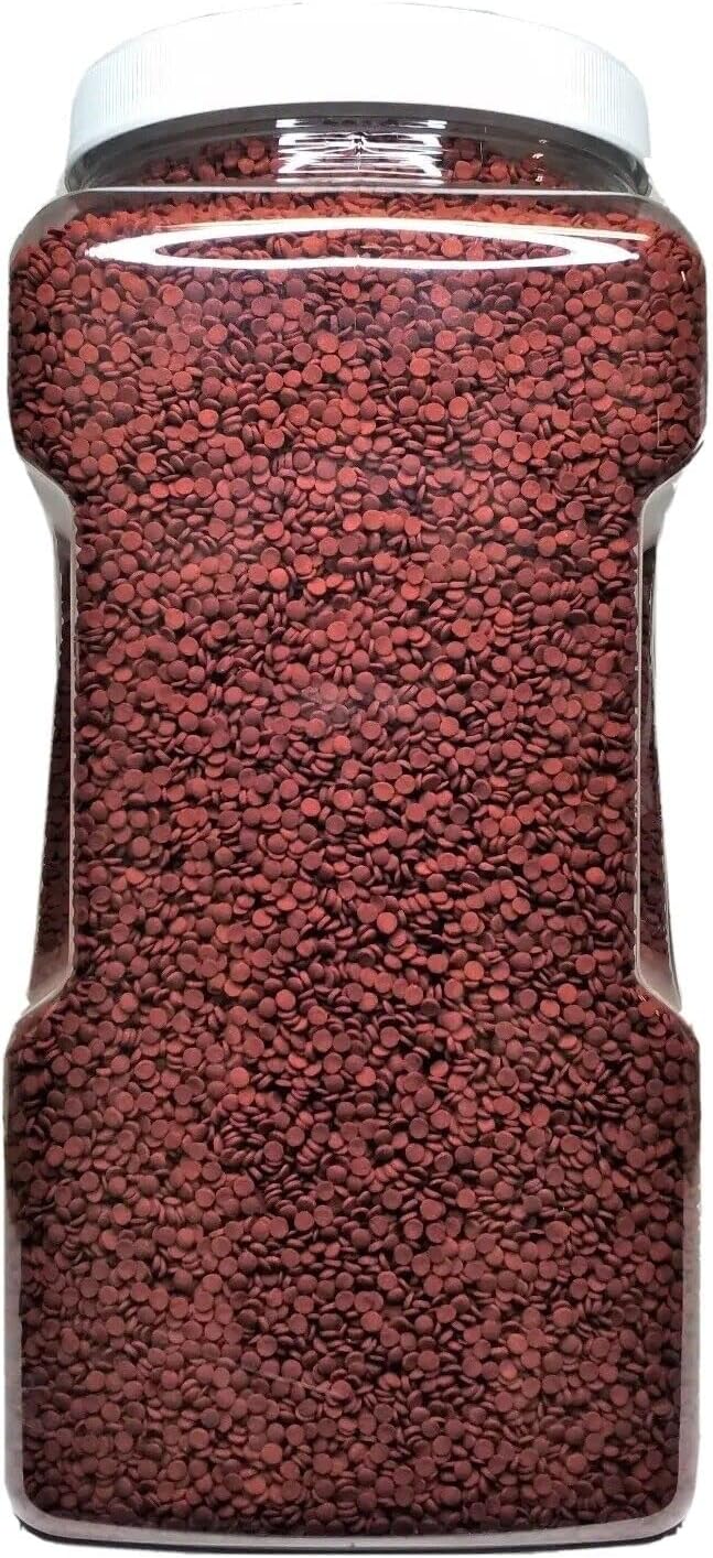 Aquatic Foods Inc. 3.5mm - 1/8" Color Enhancing Sinking Micro Wafers for Bottom Fish, Shrimp, Crabs, Crayfish, All Tropical Fish…4-lb & 10oz lg Jar