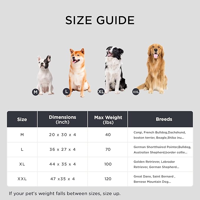 Bedsure XXL Dog Bed - Washable Giant Pet Bed Mattress with Oxford Fabric, Water Resistant Dog Pillow for Crate, 47x35x4, Lentil Sprout