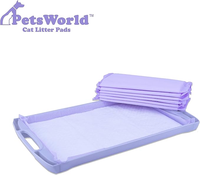 PETSWORLD Cat Pads Refills for Tidy Cats Breeze Litter System for Cat Litter Box, 50 to 400 Pads (200 Count, Unsented)