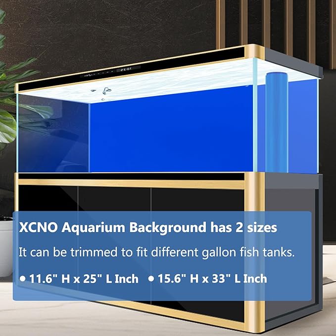 Blue Black Aquarium Background Poster Fish Tank Background Wallpaper Aquarium Backdrop Double-Sided Fish Tank Decorations Paper 16"x 33"