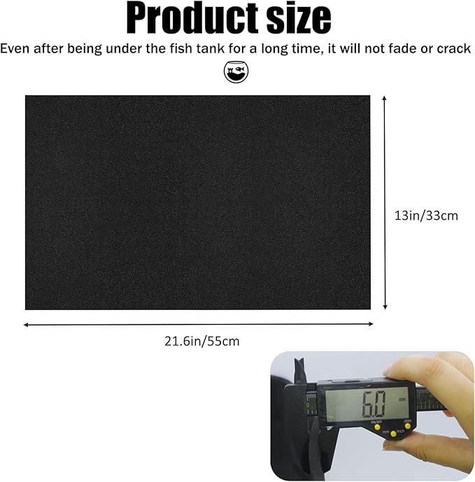 Aquarium Leveling Mat, 21.6 x 13Inch Aquarium Fish Self Leveling Mat for Under Tank, Waterproof Compressible Neoprene Mat, Neoprene Sponge Foam Rubber Sheet Roll Without Adhesive