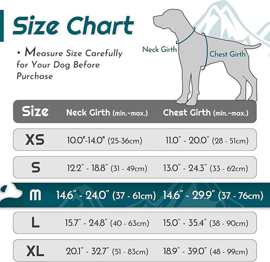 Eagloo Dog Harness Medium Sized Dog, No Pull Service Vest with Reflective Strips and Control Handle, Adjustable and Comfortable for Easy Walking, No Choke Pet Harness with 2 Metal Rings, Dark Green, M
