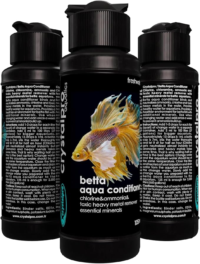 Betta Water Conditioner Treats 660 Gallons - Concentrated Betta Fish Water Conditioner Neutralizes Chlorine and Ammonia (4.2 Oz-125 ml)