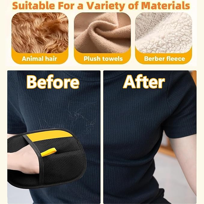 3pcs Pet Hair Removal Glove,Pawbeam Pet Hair Remover for Cats & Dogs,Upgraded Animal Fur Removal Tool, Reusable Cats & Dogs Grooming Gloves for Hair Removal