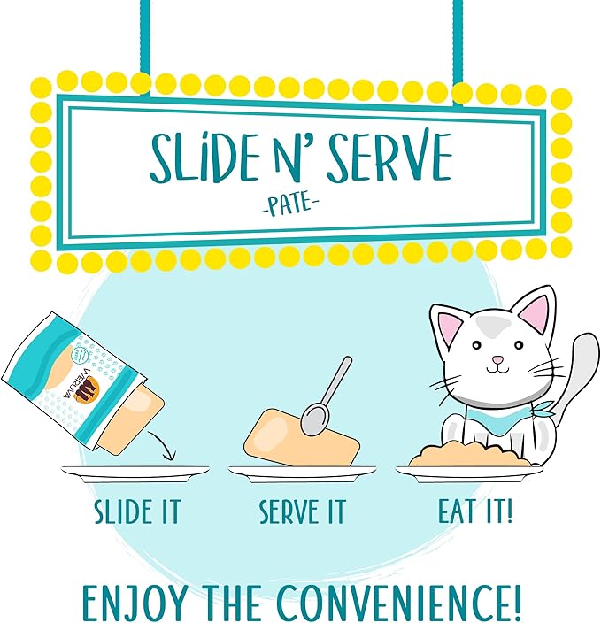 Weruva Slide N' Serve Paté Wet Cat Food, Jeopurrdy Licious Chicken Dinner, 2.8oz Pouch (Pack of 12)