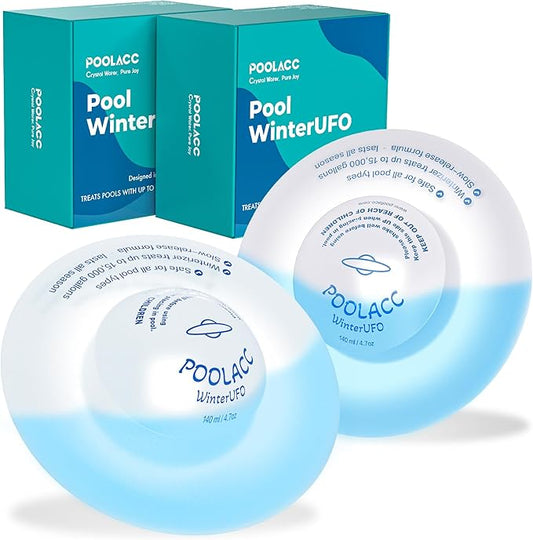 4-in-1 Winter Pool Closing Kit for Above-Ground & In-Ground Pools, Treats Up to 30,000 Gallons Pool Winterizing Kit, Long-Lasting Easy-to-Use Swimming Pool Clarifier & Enzyme (2-Pack)