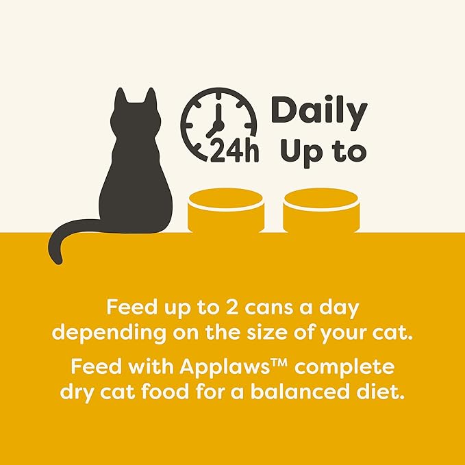 Applaws Natural Wet Cat Food in Broth, Limited and Natural Ingredients, High Protein with No Artificial Additives, Chicken Breast in Broth (6 x 5.5oz Cans)