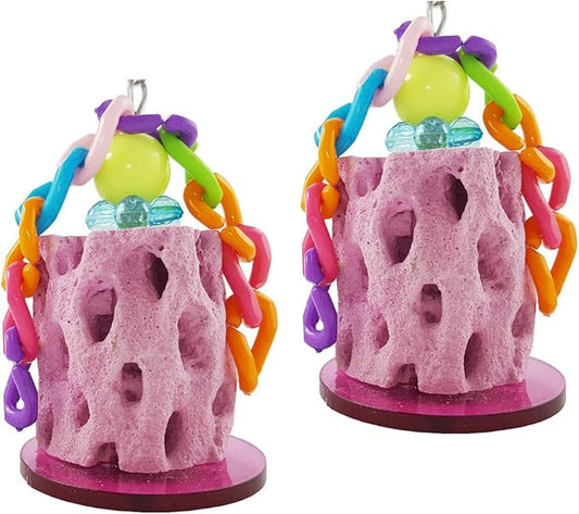 Bird Calcium Teeth Grinding Chew Treats Toy for Parrot Parakeet Cockatiel Conure Gerbil Rat Mouse Guinea Pig Chinchilla
