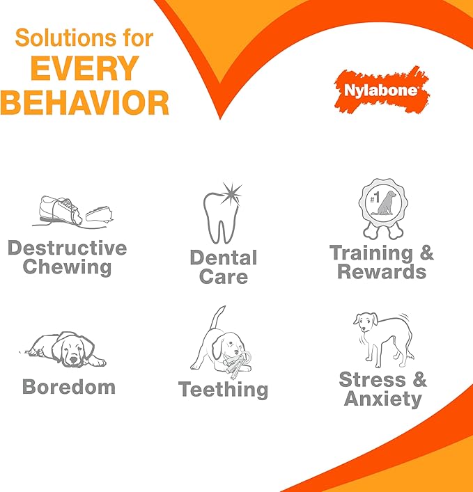 Nylabone Power Chew Classic Bone Chew Toy for Dogs, Durable Dog Toys for Aggressive Chewers, Bacon Flavor, Large/Giant - Up to 50 lbs. (1 Count)